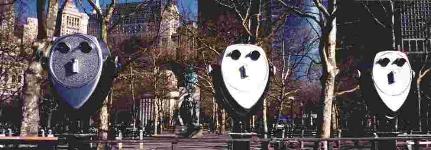 Binoculars at the Liberty Island ferry